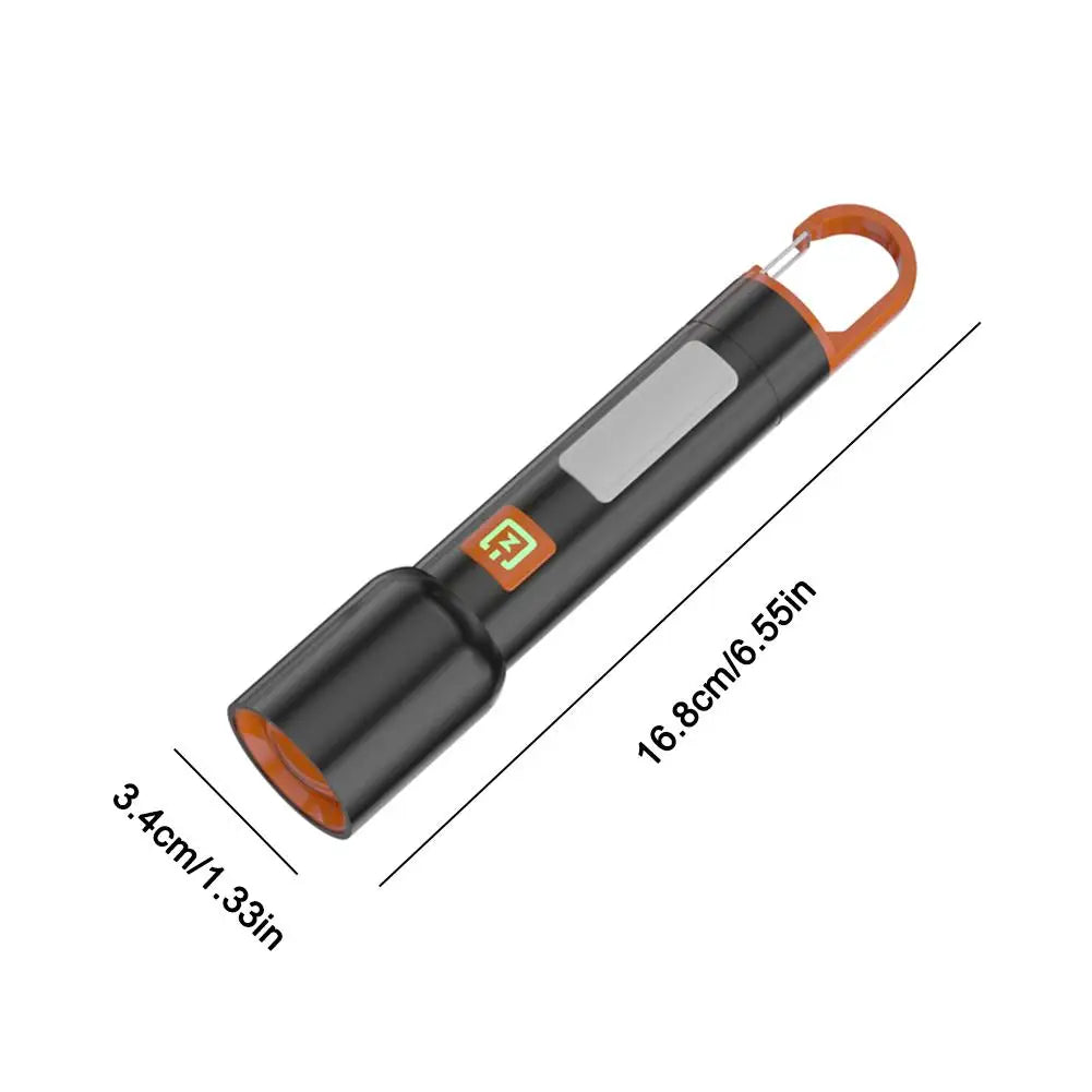 LED Camping Powerful Flashlight USB Charging Mini Portable Torch 300LM Ultra Bright Torch For Outdoor Hiking Fishing