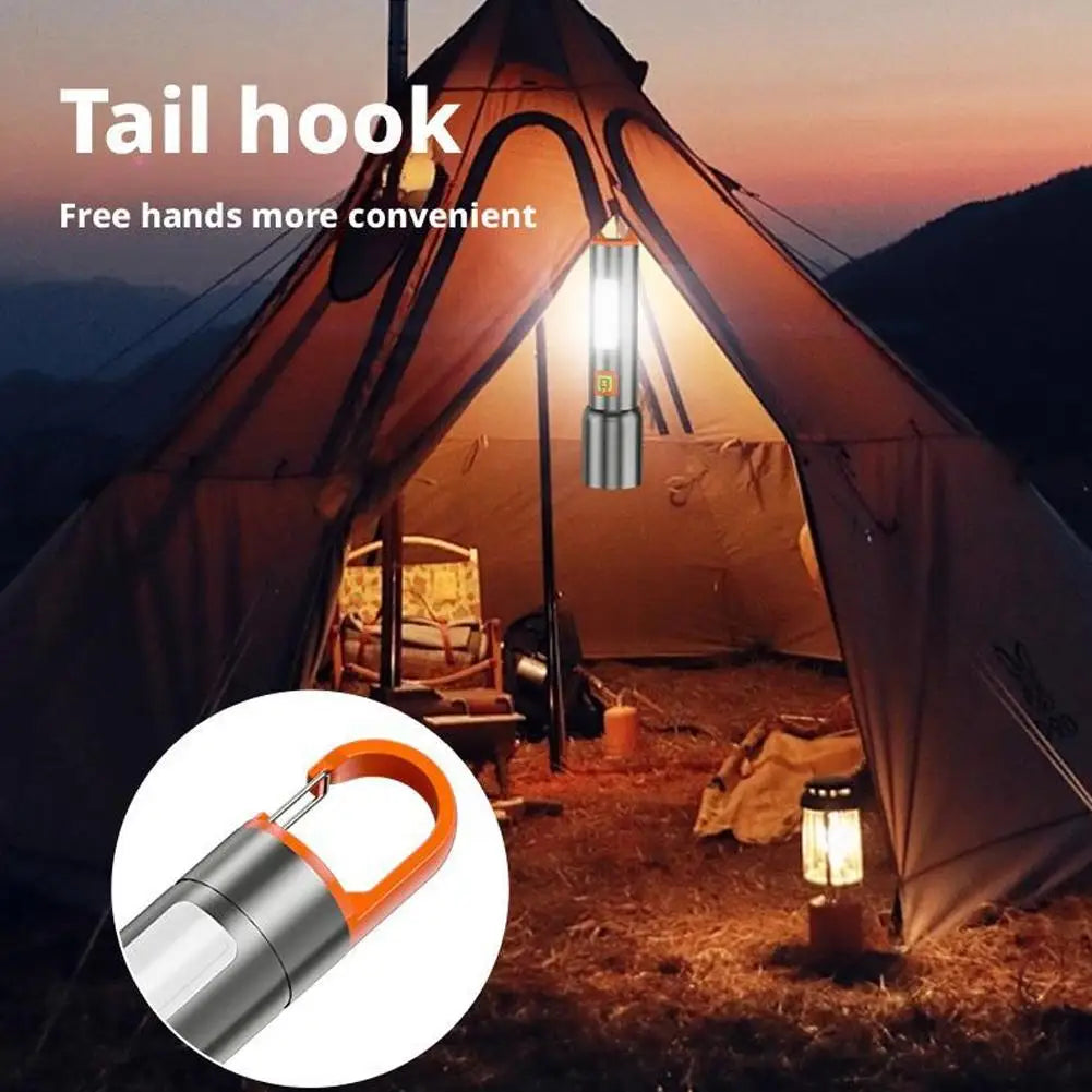 LED Camping Powerful Flashlight USB Charging Mini Portable Torch 300LM Ultra Bright Torch For Outdoor Hiking Fishing