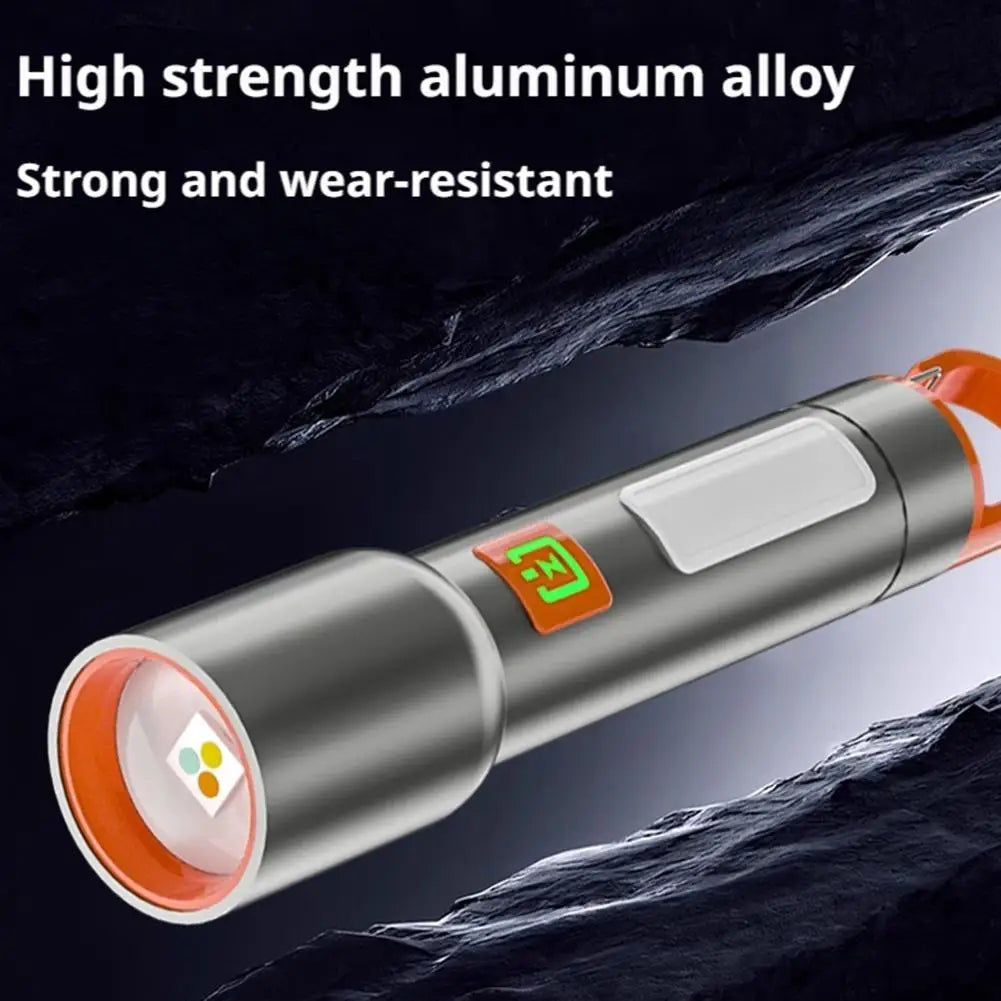 LED Camping Powerful Flashlight USB Charging Mini Portable Torch 300LM Ultra Bright Torch For Outdoor Hiking Fishing