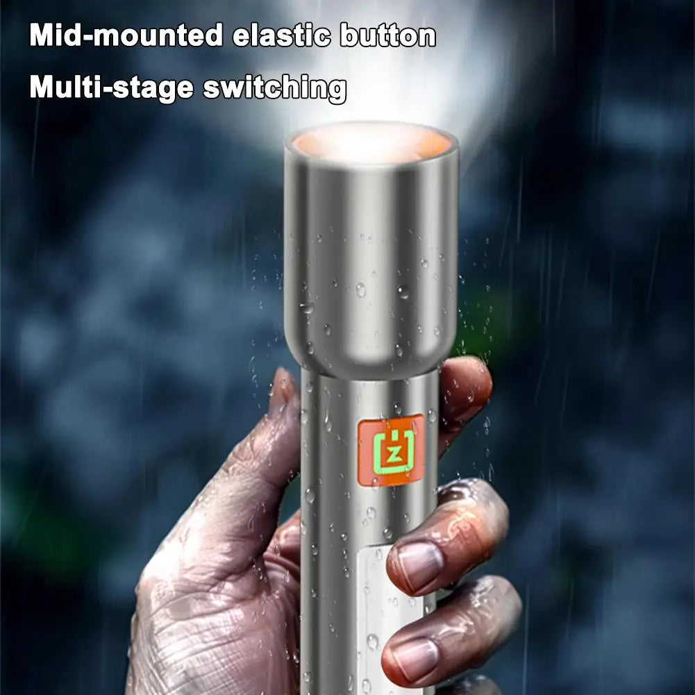 LED Camping Powerful Flashlight USB Charging Mini Portable Torch 300LM Ultra Bright Torch For Outdoor Hiking Fishing