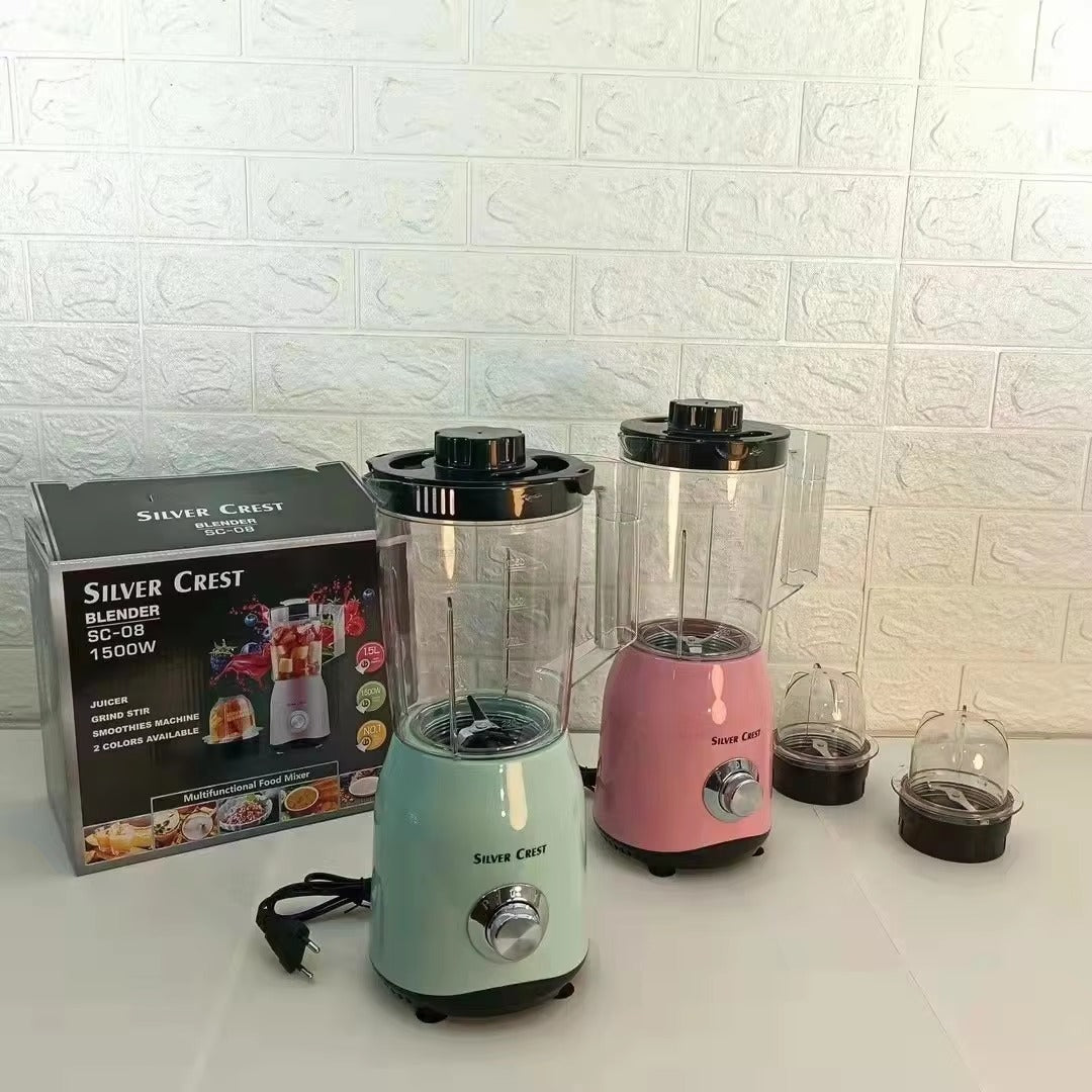 Silver Crest Blender SC-08 | 2-in-1 Blender Machine | Silver Crest Juicer | Silver Crest Grinder | Multi-Function Kitchen Appliance | High-Power Blender Machine | Silver Crest Parts Available | Durable & Efficient | Best for Smoothies, Juices, Spices