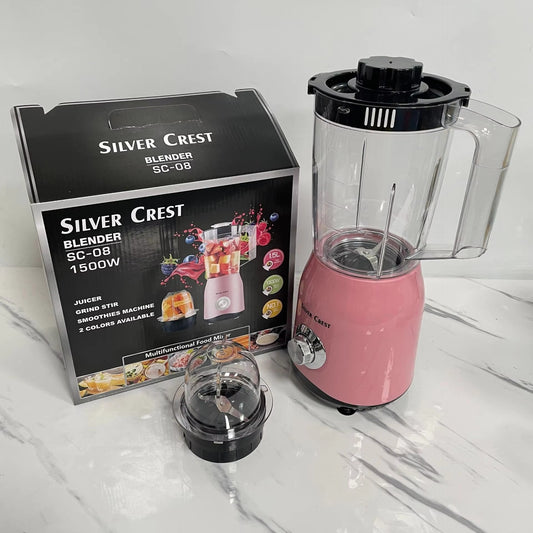 Silver Crest Blender SC-08 | 2-in-1 Blender Machine | Silver Crest Juicer | Silver Crest Grinder | Multi-Function Kitchen Appliance | High-Power Blender Machine | Silver Crest Parts Available | Durable & Efficient | Best for Smoothies, Juices, Spices
